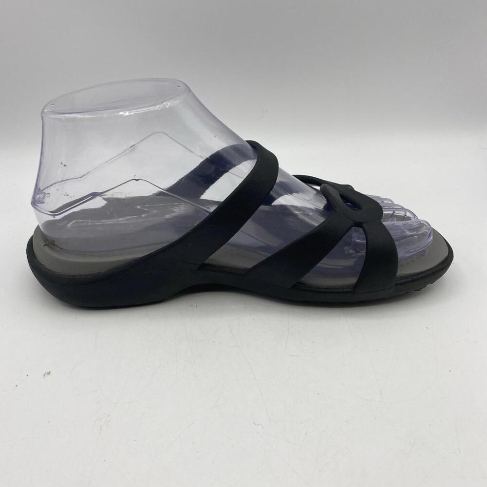 Crocs Meleen Women's Size 6 Black Twist Slides Open Toe Slip On Comfort Sandals - Picture 5 of 10